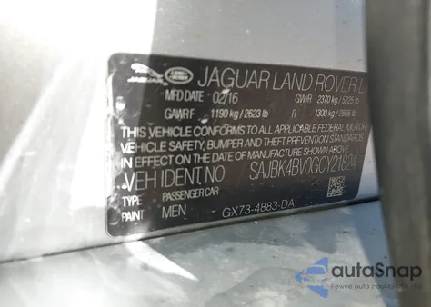 2016 Jaguar Xf 35T Prestige из США, поврежденный, VIN SAJBK4BV0GCY21824